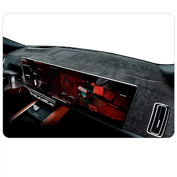 Накидка, накладка на переднюю панель, "торпедо" Lixiang L9, с белой строчкой