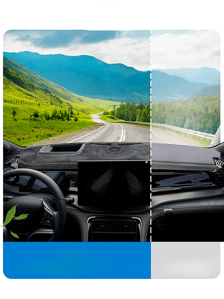 Накидка, накладка на переднюю панель, "торпедо" Lixiang L9, с оранжевой строчкой