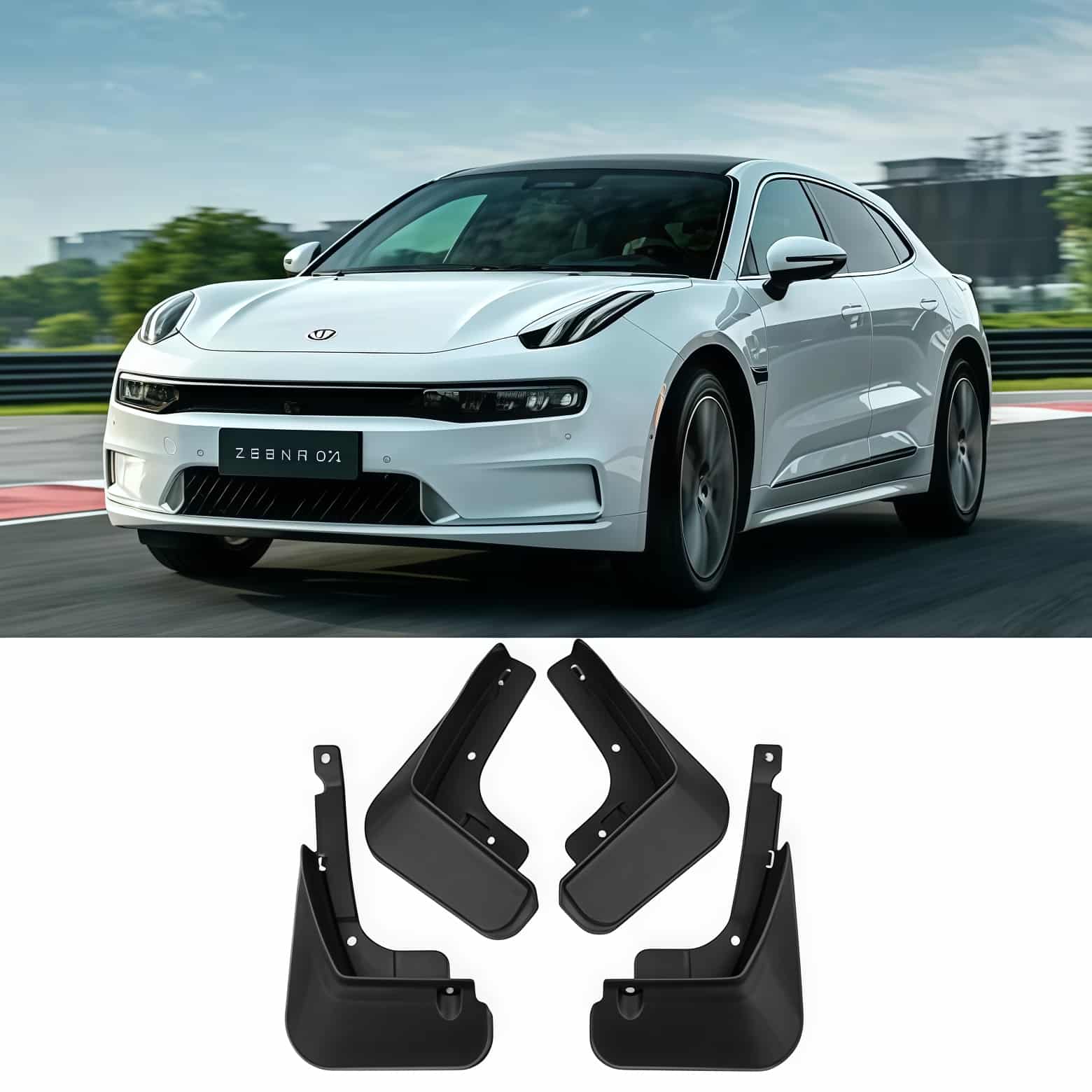 Брызговики Zeekr 009, черного цвета, 2023 год