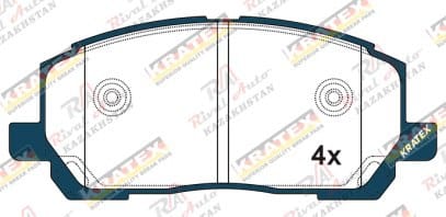 KRATEX Toyota Highlander 2.4L 3.0L 2000-2005, Kluger 2.4L 3.0L 3.3L 2000-2007 передние GDB3286