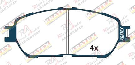 KRATEX Lexus ES300/330 3.0L 3.3L 2002-2006, Toyota Camry 35 (MCV30) 3.0L 2004-2006 (евро), Previa (ACR30) 2003-2006, Estima/Emina (ACR30) 2.4L 3.0L 2003-2006, Alphard (ANH10W) 2.4L 3.0L 2002-2008, Windom (MCV30) 3.0L 2001-2006, Avalon (GSX30) 3.5L 2005-2007, Sienna (MCL20/GSL20) 3.3L 3.5L 2003-2010, Solara (ACV30) 2.4L 3.0L 2003-2008, Caldina (ST246W) 2.0T 2002-2007, Tacoma 2.7L 4.0L 2004-2015 передние GDB7677