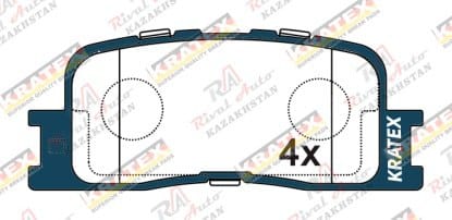 KRATEX Toyota Camry 30/35 2.4L 3.0L 2002-2006 (европа) Highlander 2.4L 3.0L 2000-2005 Windom 3.0L 2002-2006, Kluger 2.4L 3.0L 2000-2003, Solara coupe 3.3L 2003-2008, Caldina 2.0T 2002-2007, Wish 1.8L 2.0L 2003-2017, Lexus ES300/ES330 3.0L 3.3L 2002-2006 задние GDB3374