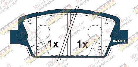 KRATEX KIA K7 2.4L 2.5L 3.0L 2016-2019, Cadenza 3.3L 2016-2019 (америка) Hyundai Grandeur 2.4L 3.0L 2017-2019 (механ. ручник) задние KR1291
