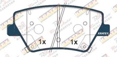KRATEX Genesis GV80 2.5L 3.0TD 3.5L 2019-- GV60 (electro car) 2021-- задние KR1306