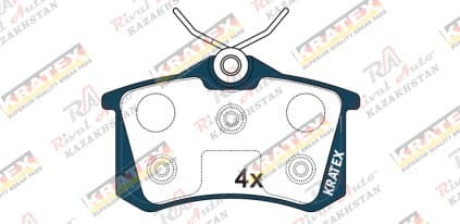 KRATEX VW Golf II/III/IV/V 1990-2013, Passat B3/B4/B5 1988-2005, Jetta 1998-2018, Polo 1995-2023, Caddy II/III 1995-2011, Sharan 1995-2000, Vento 1991-1998, Skoda SuperB I 2001-2008, Rapid 2012-- Octavia 1996-2020, Kamiq 2019-- Yeti 2009-- Fabia 1999-2022, Audi A6 1997-2005, A4 1995-2006, A3 1996-2013, MG 5' 2012-- 350' 2012-- задние GDB1267