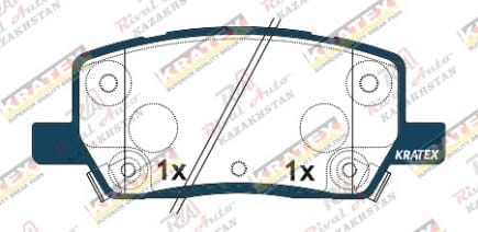 KRATEX Tesla Model S 2013-- Model X 2015-- Model Y 2019-- (electro car) задние KR1328