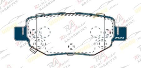 Тормозные колодки UIDNU Ceramic Chery Tiggo 2 1.5T 2022-- Tiggo 4 PRO 1.5L 2022-- Tiggo 5X 1.5T 2017-- Omoda C5 1.5T 2022-- (с отверстиями) (керамические) задние JT0438