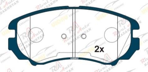 Тормозные колодки UIDNU Ceramic Changan CS35 1.6L 2013-2021, CS35 PLUS 1.4L 1.6L 2018-- Chery Tiggo 7 Pro 1.5T 2020-- Tiggo 7 Pro Max 1.5T 2021-- Exeed LX 1.5T 1.6T 2021-- Omoda C5 1.6L 2023-- (керамические) передние