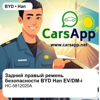 Задний правый ремень безопасности в сборе для BYD Han EV / DM-i, оригинал (HC-5812020A)