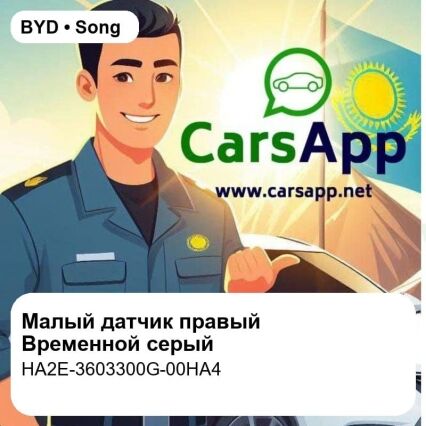 Малый датчик, правый, цвет Временной серый для BYD Song PLUS / Denza N7 / BYD Qin PLUS DM-i / BYD Seal, оригинал (HA2E-3603300G-00HA4)