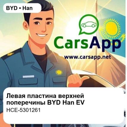 Левая соединительная пластина верхней поперечины радиатора для BYD Han EV, оригинал (HCE-5301261)