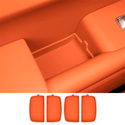 Силиконовые накладки на дверные ручки Lixiang L7, L8, L9, Оранжевого цвета