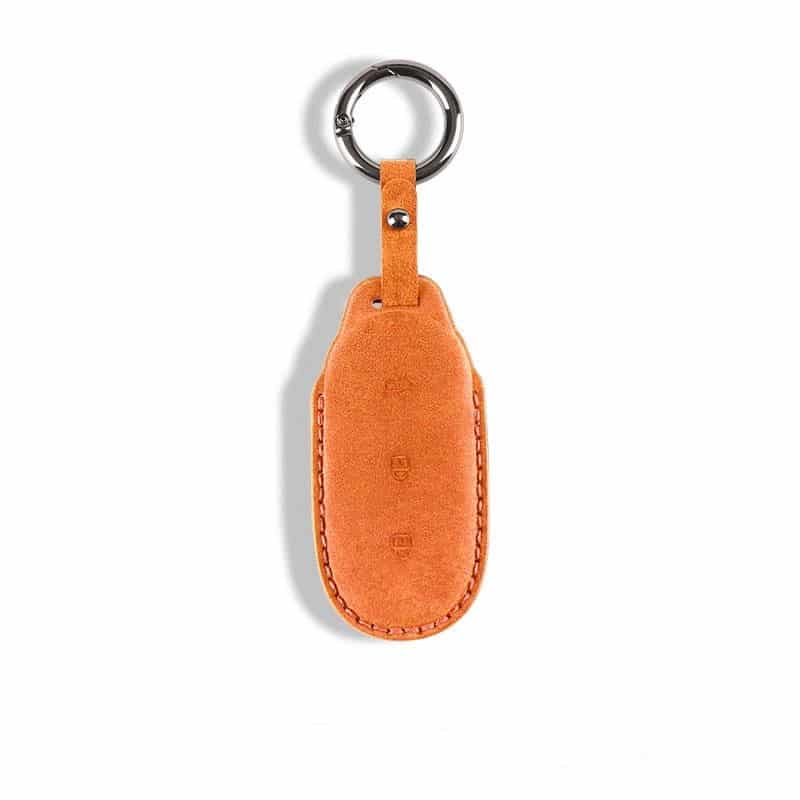 Чехол для смарт ключа Lixiang, оранжевого цвета, замша