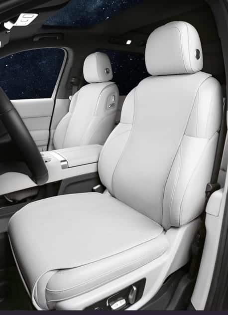 Чехлы на сиденье из эко кожи Lixiang L8, L9, белого цвета, из 11 элементов