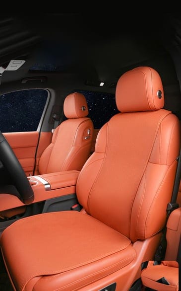 Чехлы на сиденье из эко кожи Lixiang L6, L7, оранжевого цвета, из 7 элементов