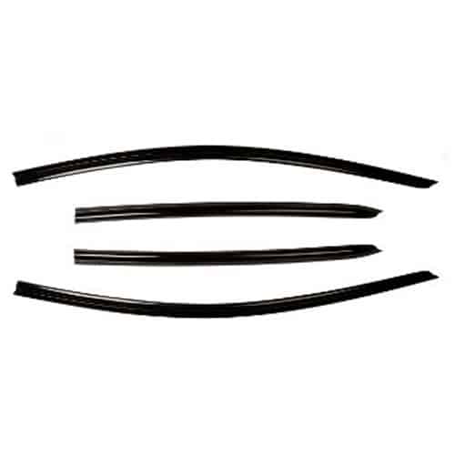 Ветровики, дефлекторы BYD Yuan plus, черные без хрома