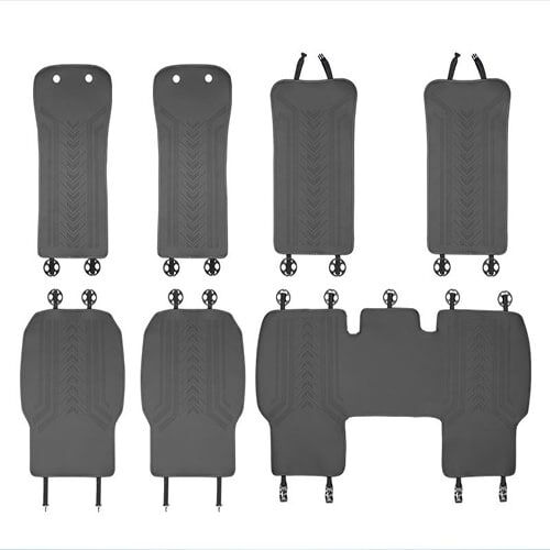 Чехлы на сиденье из эко кожи Lixiang L6, L7, черного цвета, из 7 элементов, рест