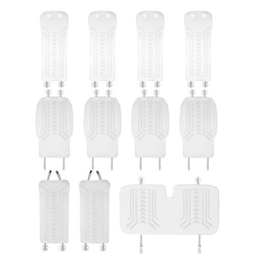 Чехлы на сиденье из эко кожи Lixiang L8, L9, белого цвета, из 11 элементов, рест