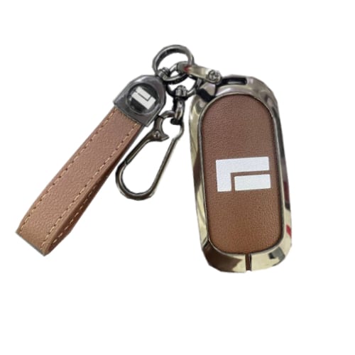 Противоударный, защитный чехол для смарт-ключа Polar Stone из эко кожи, коричневого цвета