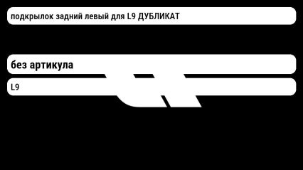 подкрылок задний левый для L9 ДУБЛИКАТ Lixiang