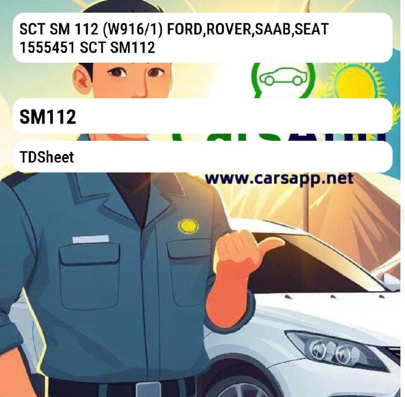 FORD Explorer SCT SM 112 (W916/1) FORD,ROVER,SAAB,SEAT 1555451 SCT SM112