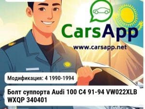 AUDI 100 4 1990-1994 Болт суппорта Audi 100 С4 91-94 VW022XLB WXQP 340401