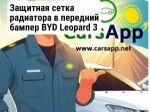 Защитная сетка радиатора в передний бампер BYD Leopard 3