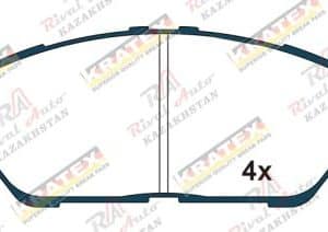 KRATEX Lexus ES300/330 3.0L 3.3L 2002-2006, Toyota Camry 35 (MCV30) 3.0L 2004-2006 (евро), Previa (ACR30) 2003-2006, Estima/Emina (ACR30) 2.4L 3.0L 2003-2006, Alphard (ANH10W) 2.4L 3.0L 2002-2008, Windom (MCV30) 3.0L 2001-2006, Avalon (GSX30) 3.5L 2005-2007, Sienna (MCL20/GSL20) 3.3L 3.5L 2003-2010, Solara (ACV30) 2.4L 3.0L 2003-2008, Caldina (ST246W) 2.0T 2002-2007, Tacoma 2.7L 4.0L 2004-2015 передние GDB7677