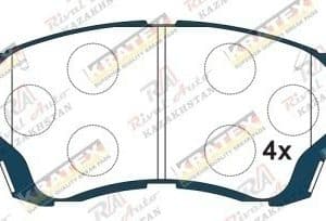 KRATEX Toyota Camry 10 3.0L 1991-1996, Camry 25 2.2L 2000-2002, Windom 2.5L 3.0L 1991-1996, Aristo 3.0L 1991-1997, Sienna 3.0L 1997-2003, Avalon 3.0L 1993-2000, Chaser 2.5L 1992-2001, Mark II 2.5L 1996-2001, Cresta 2.5L 1992-2001, Lexus ES300 3.0L 1991-1996, SC300 3.0L 1991-1998  передние GDB1142