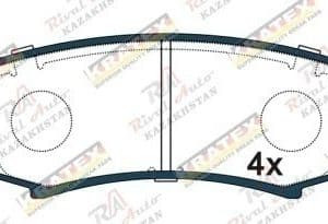 KRATEX Toyota Land Cruiser Prado 80/90/95/120/150 2.4L 3.0D 2.7L 4.0L 1984-2024, 4 Runner 2.7L 3.0L 4.0L 4.7L 2001-2023 Sequoia 4.7L 2000-2007, FJ Cruiser 4.0L 2006-2018,  Hilux Surf 2.7L 3.0L 3.4L 4.0L 2002-2009, Fortuner 2.4L 2.7L 2.8D 3.0L 2015--  Lexus GX470/GX460 2002-2024 Mitsubishi Pajero 3.8L 2006-2021  задние GDB3110