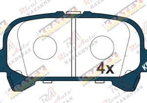 KRATEX Toyota Camry 30/35 2.4L 3.0L 2002-2006 (америка), Solara coupe 2.4L 3.0L 3.3L 1998-2008, Avalon (MCX20L/GSX30L) 3.0L 3.5l  2005-2012   задние GDB7200
