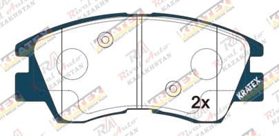 KRATEX Mitsubishi Delica 2.5L 1986-2000, Pajero 2.5L 1989-2004, L300 1.6L 2.0L 2.4L 2.5D 1986-2004 передние GDB729