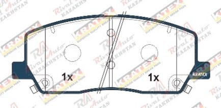 KRATEX Genesis GV80 2.5L 3.0TD 2019-- (на 2-х поршневой суппорт) передние KR1313