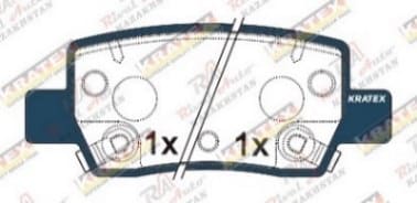 KRATEX Hyundai Elantra (CN7) 1.6L 2.0L 2021-- (элек.ручник), iX 25 1.5L 2019-- iX 35 2.0L 2020-2023, KIA K5 1.5T 2.0L 2020-- (китайская сборка), Sportage 1.5T 2.0L 2022-- (китайская сборка) задние KR1310