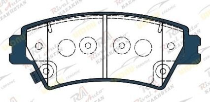 Тормозные колодки UIDNU Ceramic JAC T8 Pro 2.0T 2021-- T9 2.0T 2023-- (керамические)  задние