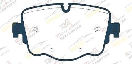 Тормозные колодки UIDNU Ceramic Bentley Bentayga 4.0L 6.0L 2015-- (керамические) задние