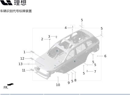 Товарная табличка (X01-90000580) для Lixiang L9 2022-2023