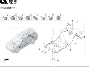 Корпусной жгут в сборе , позиция 14 X01-40040011 для Lixiang L9 2022-2023