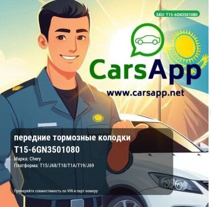 передние тормозные колодки T15-6GN3501080